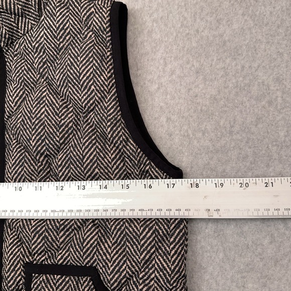 J.CREW Herringbone Quilted Down Puffer‎ Vest Women's XS Tan Preppy Full Zip - Picture 5 of 7